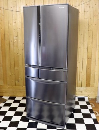 岐阜 直取り歓迎 冷蔵庫　Panasonic NR-F556XV-SK 2011年製　シルバー　552L　6ドア　フレンチドア　ECONAVI・ナノイー　キッチン